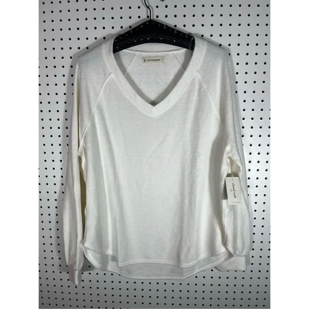 Lucky Brand cloud soft V neck sweater size L